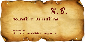 Molnár Bibiána névjegykártya