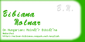 bibiana molnar business card